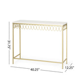 Breu Console Table with Petal Accents by Christopher Knight Home
