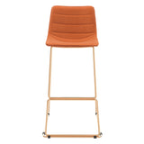 Briar Bar Chair (Set of 2) Orange & Gold - N/A