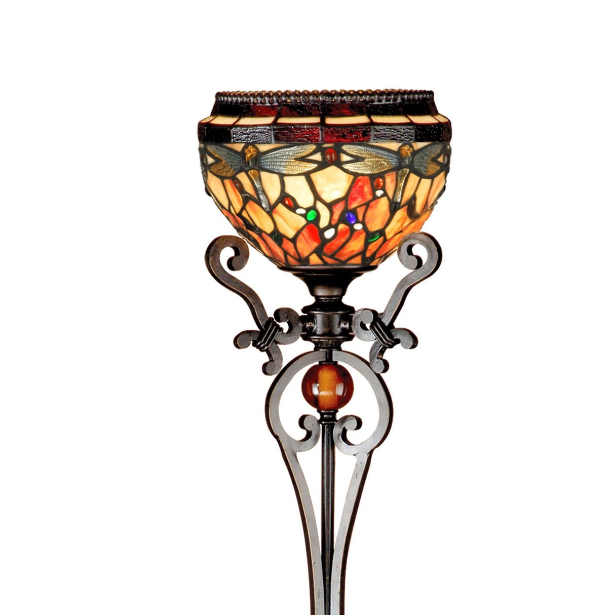 Briar Dragonfly Tiffany Uplight Table Lamp