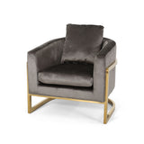 Briarcliff Glam Velvet and Goldtone Armchair by Christopher Knight Home