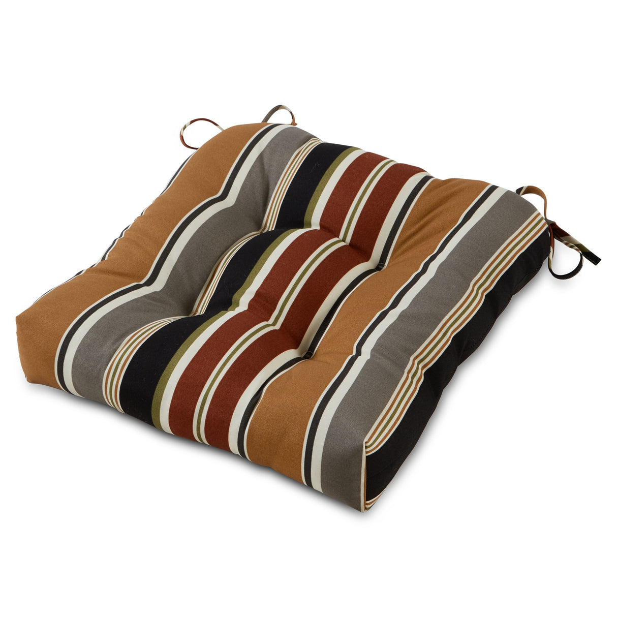 Brick Stripe 20-inch Outdoor Dining Seat Cushion by Greendale Home Fashions
