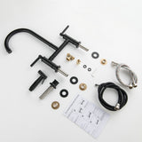 Bridge Double Handles Kitchen Faucet With Side Spray