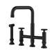 Bridge Double Handles Kitchen Faucet With Side Spray