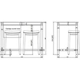 Bridgeport 36-inch Counter Height Pub Table