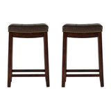 Linon Willamette Faux Leather Bar Stool (Set of 2) - Counter Height