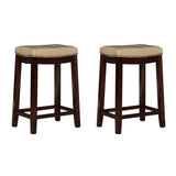 Linon Willamette Faux Leather Bar Stool (Set of 2) - Counter Height