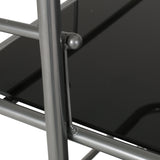 Bridger Modern 3 Tier Bar Cart with Glass Shelving by Christopher Knight Home - 34.00" L x 18.50" W x 31.50" H