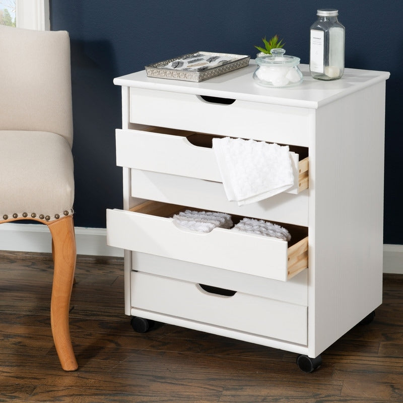 Bridgton 6-drawer Wide Rolling Storage Chest Cart
