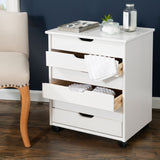 Bridgton 6-drawer Wide Rolling Storage Chest Cart