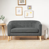 Bridie Mid-Century Fabric Loveseat by Christopher Knight Home