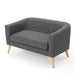 Bridie Mid-Century Fabric Loveseat by Christopher Knight Home