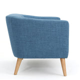 Bridie Mid-Century Fabric Loveseat by Christopher Knight Home