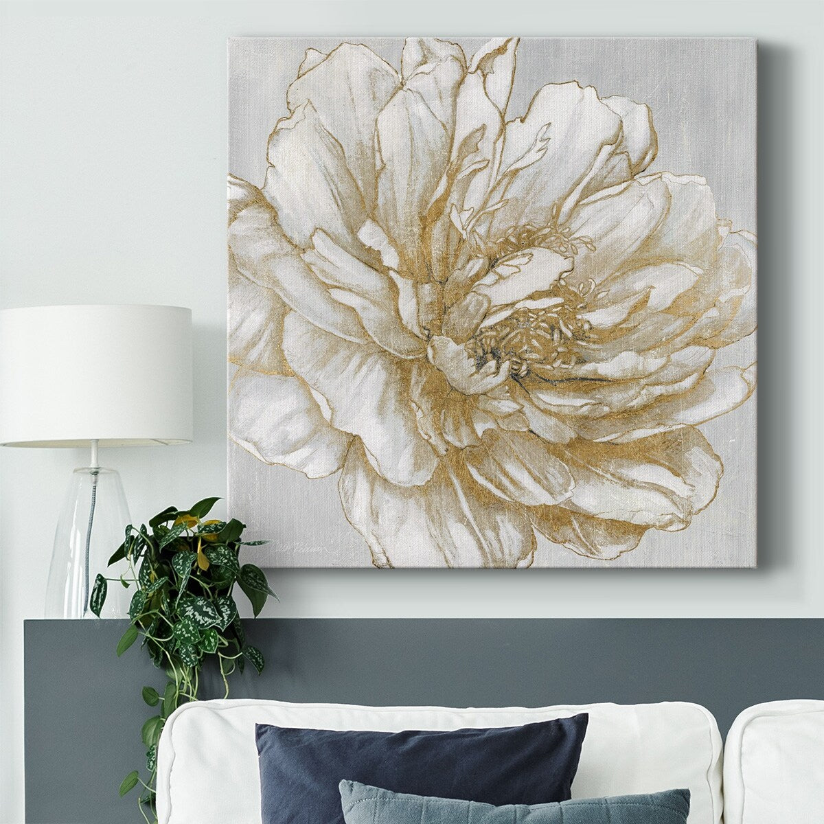 Bright Peony-Gallery Wrapped Canvas