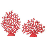 Uttermost Bright Red Coral Sculptures (Set of 2)