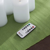 Bright White LED Flameless Candle Set - 3" Diameter x 4", 4.7", 5.5", 6.3" high