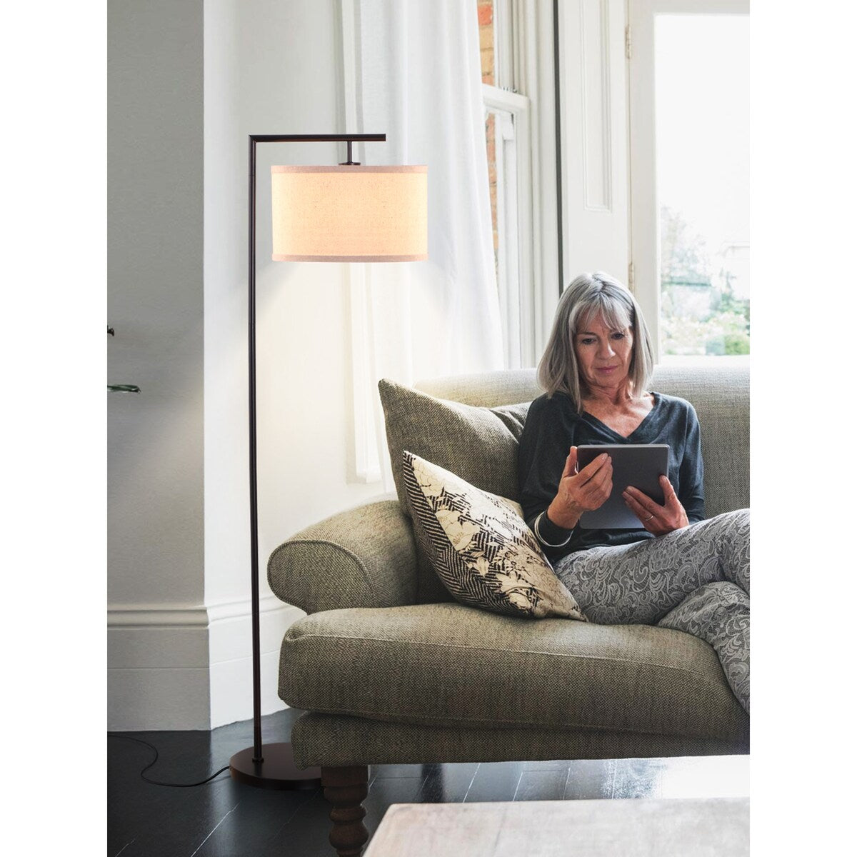 Brightech Montage Modern Classic Black Floor Lamp