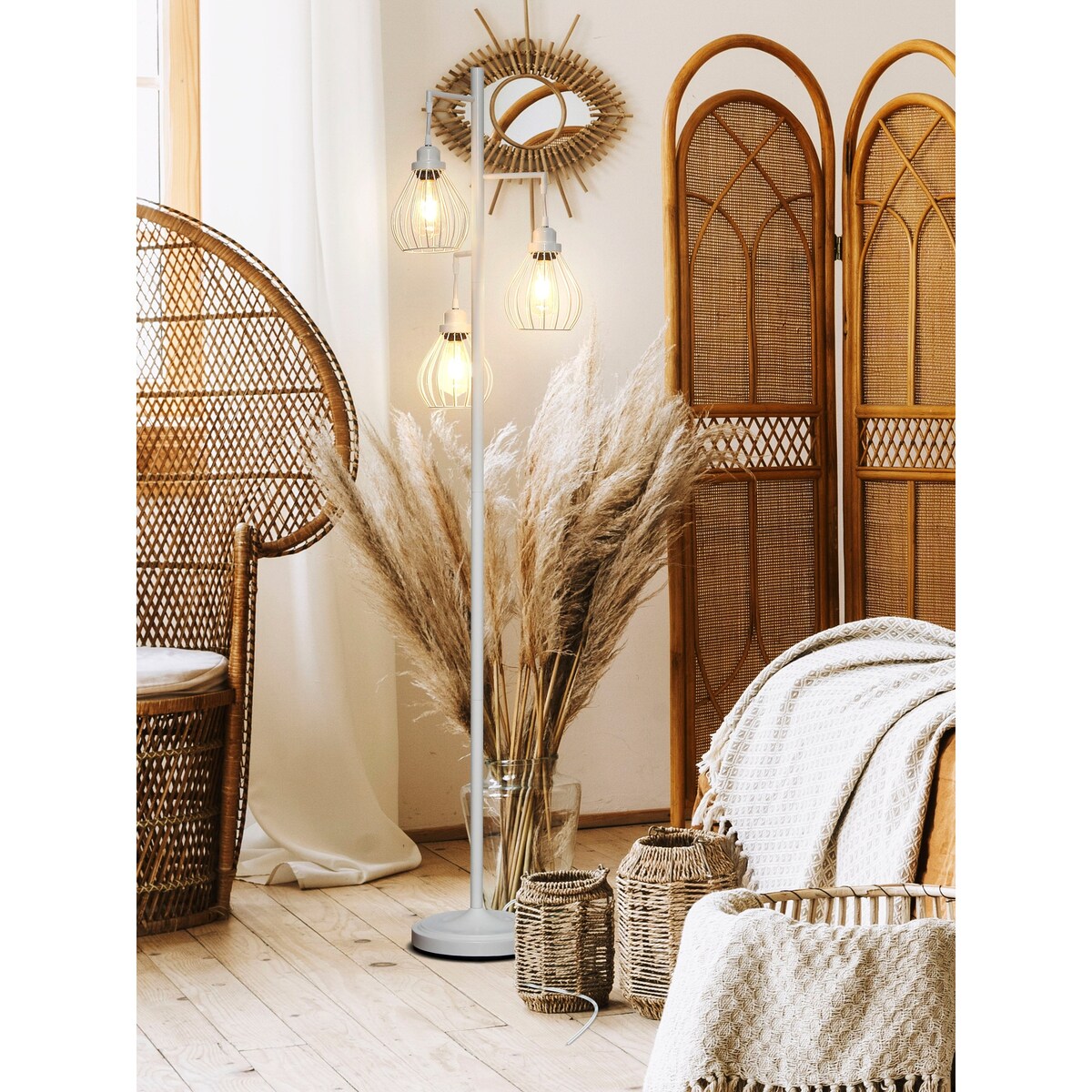 Brightech Teardrop White Floor Lamp
