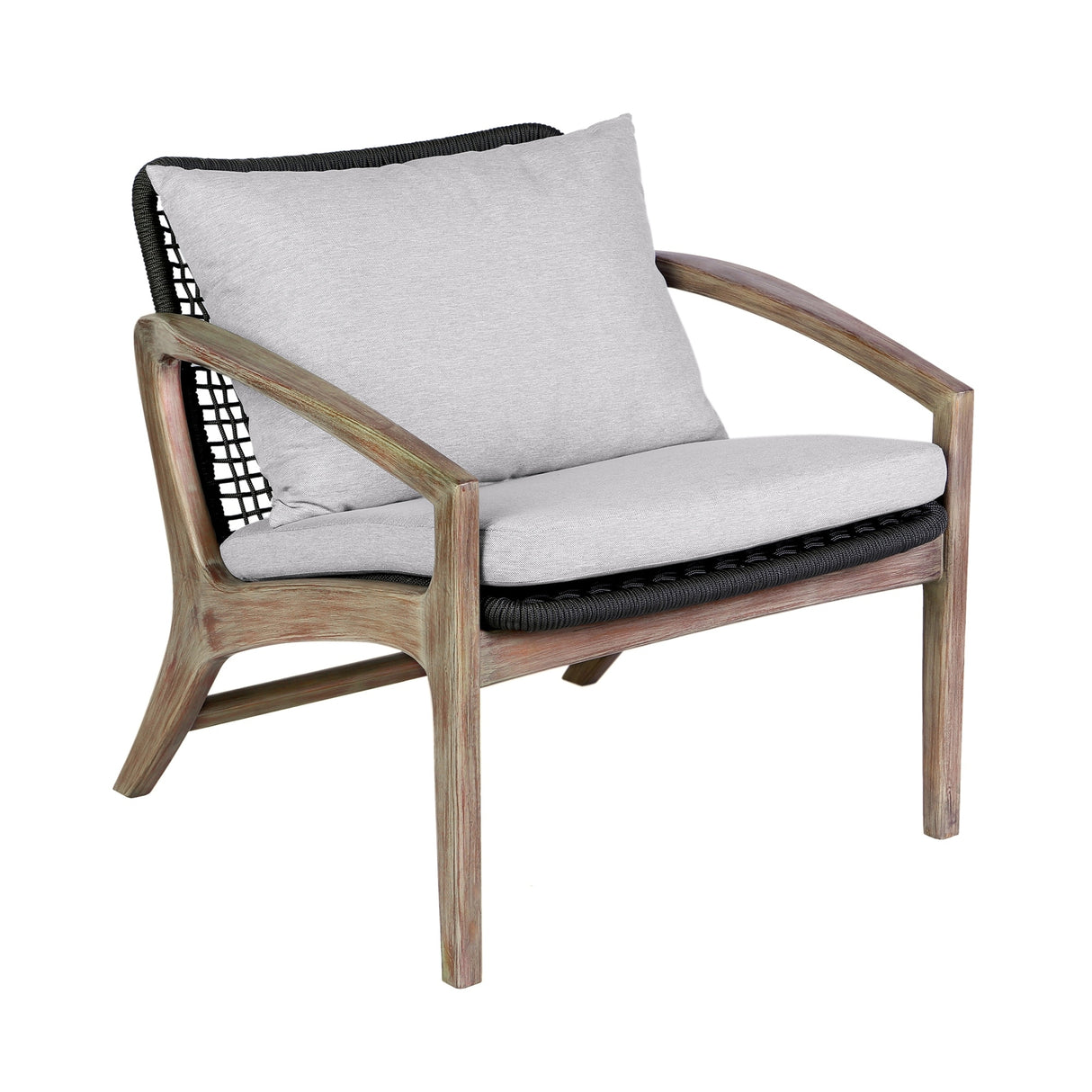 Brighton Solid Wood and Rope 4-Piece Chat Set