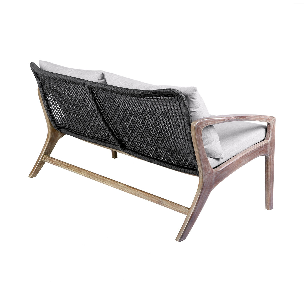 Brighton Solid Wood and Rope 4-Piece Chat Set