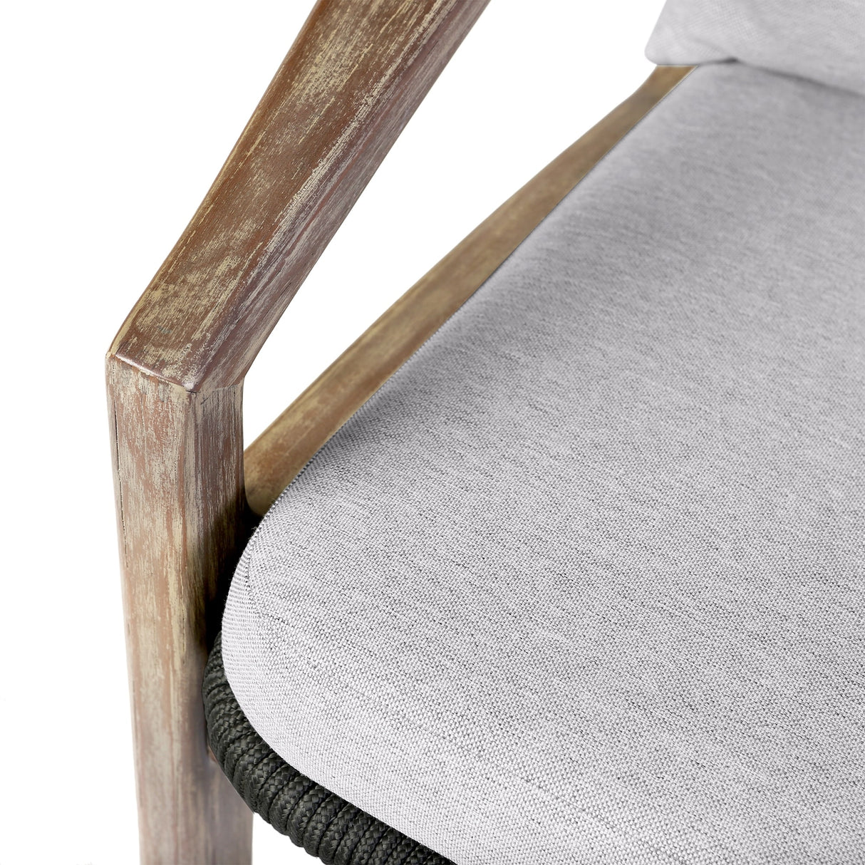 Brighton Solid Wood and Rope 4-Piece Chat Set