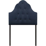 Brighton Twin Size Blue Fabric Upholstered Button Tufted Headboard