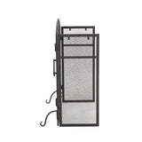 Brightwell Modern Iron Folding Fireplace Screen with Door and Tools by Christopher Knight Home