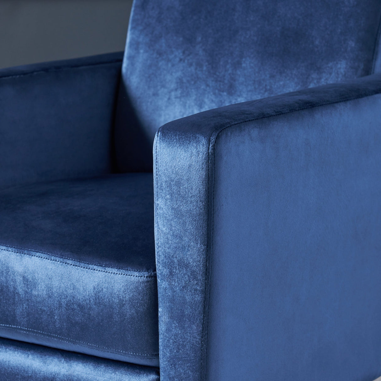 Brightwood Modern Velvet Recliner w/ Steel Legs by Christopher Knight Home