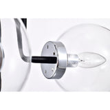 Brigita 47 Inch Modern-Contemporary Style Ceiling Lighted Chendelier Matte Black and Silver Polish 4-Light - N/A