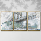 Brilliant City Study III - Multi Piece Framed Canvas