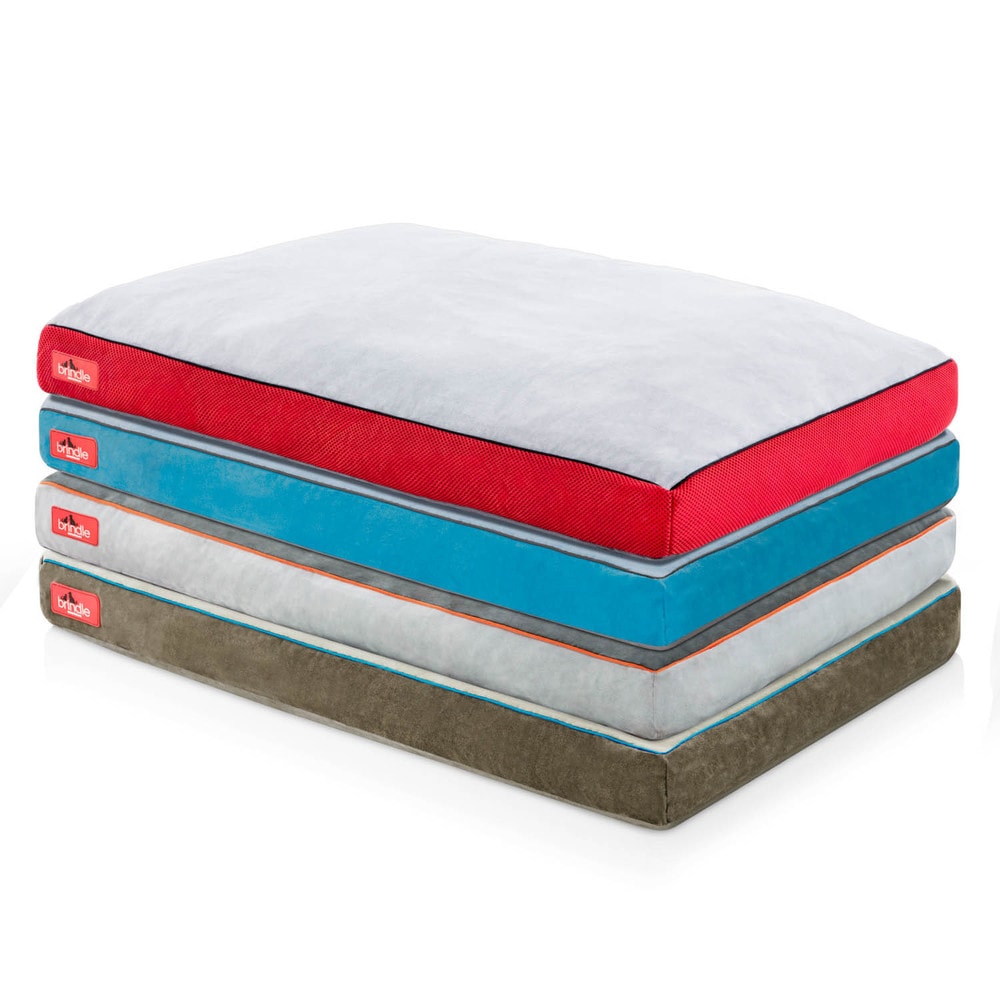 Brindle Memory Foam Dog Bed with Removable Washable Cover