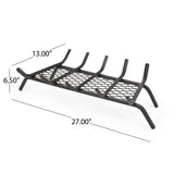 Brinkdale Iron Fireplace Log Holder by Christopher Knight Home - 6.50" H x 27.00" W x 13" D