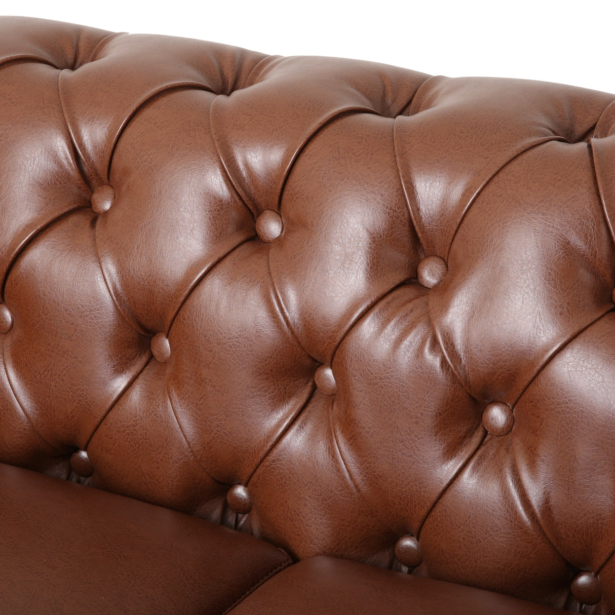 Brinkhaven Contemporary Button Tufted Loveseat with Nailhead Trim by Christopher Knight Home