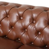 Brinkhaven Contemporary Button Tufted Loveseat with Nailhead Trim by Christopher Knight Home