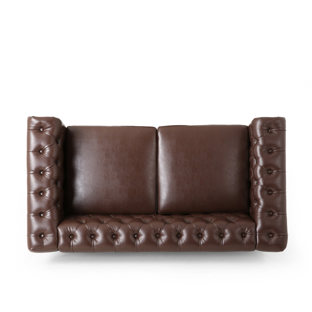 Brinkhaven Contemporary Button Tufted Loveseat with Nailhead Trim by Christopher Knight Home