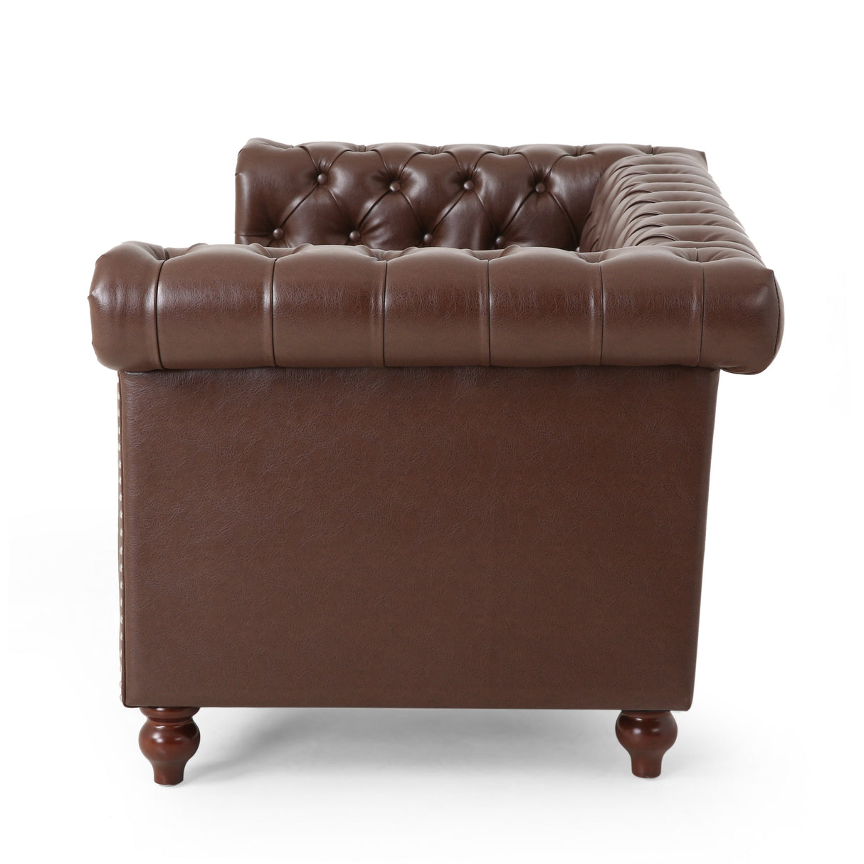 Brinkhaven Contemporary Button Tufted Loveseat with Nailhead Trim by Christopher Knight Home