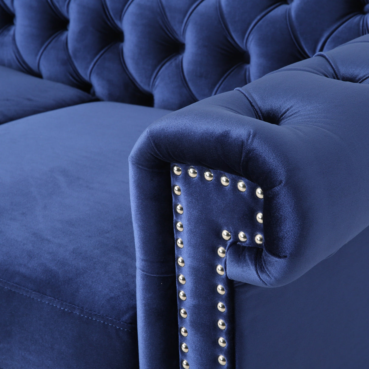 Brinkhaven Contemporary Button Tufted Loveseat with Nailhead Trim by Christopher Knight Home
