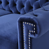 Brinkhaven Contemporary Button Tufted Loveseat with Nailhead Trim by Christopher Knight Home