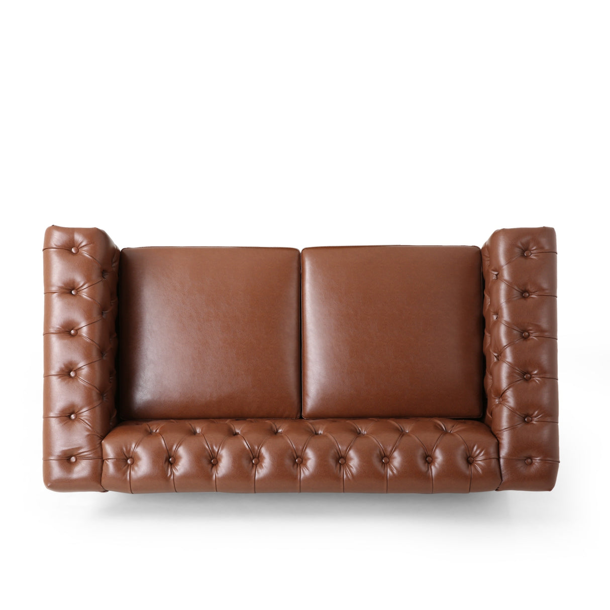Brinkhaven Contemporary Button Tufted Loveseat with Nailhead Trim by Christopher Knight Home