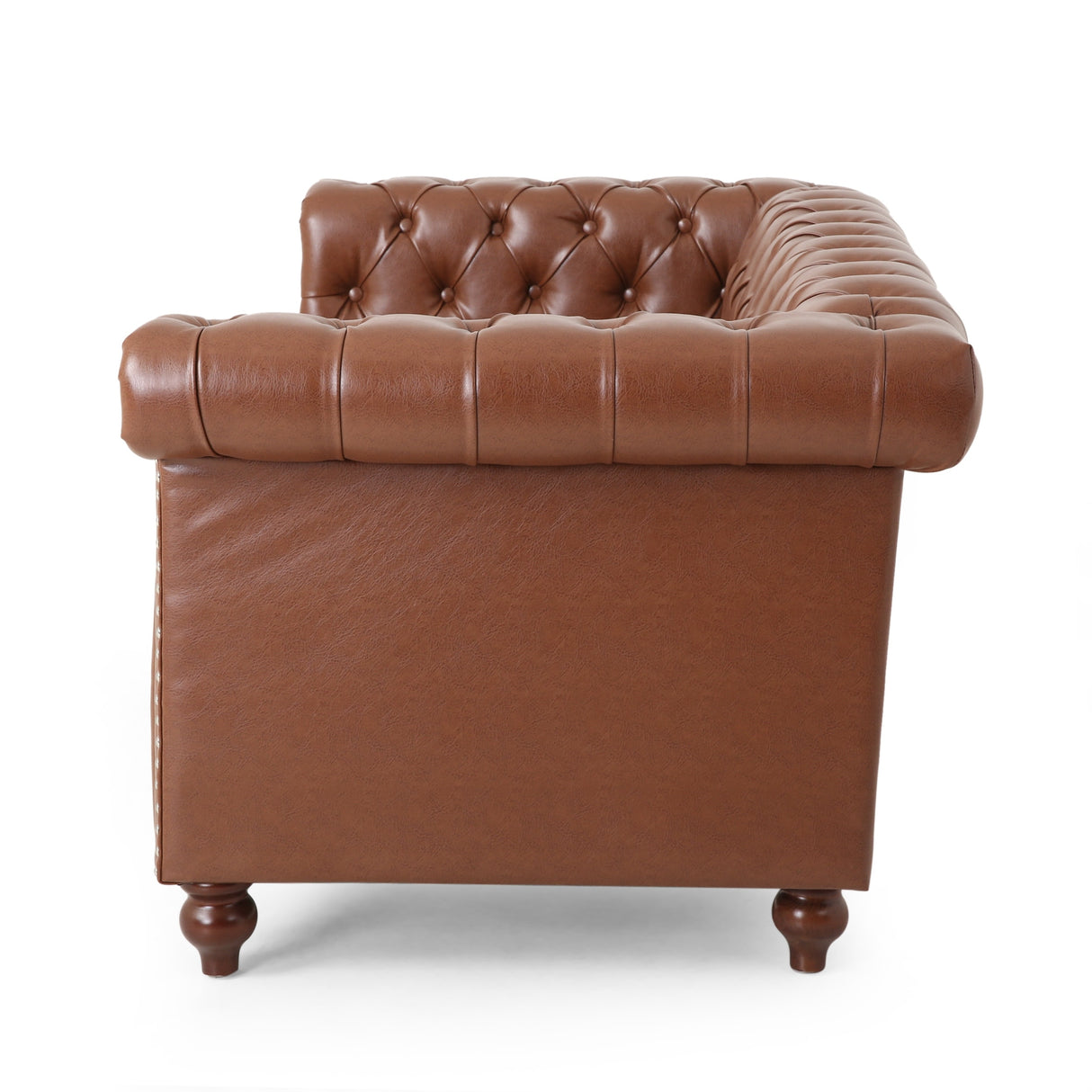 Brinkhaven Contemporary Button Tufted Loveseat with Nailhead Trim by Christopher Knight Home