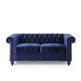 Brinkhaven Contemporary Button Tufted Loveseat with Nailhead Trim by Christopher Knight Home