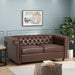 Brinkhaven Contemporary Button Tufted Loveseat with Nailhead Trim by Christopher Knight Home