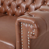 Brinkhaven Contemporary Button Tufted Loveseat with Nailhead Trim by Christopher Knight Home