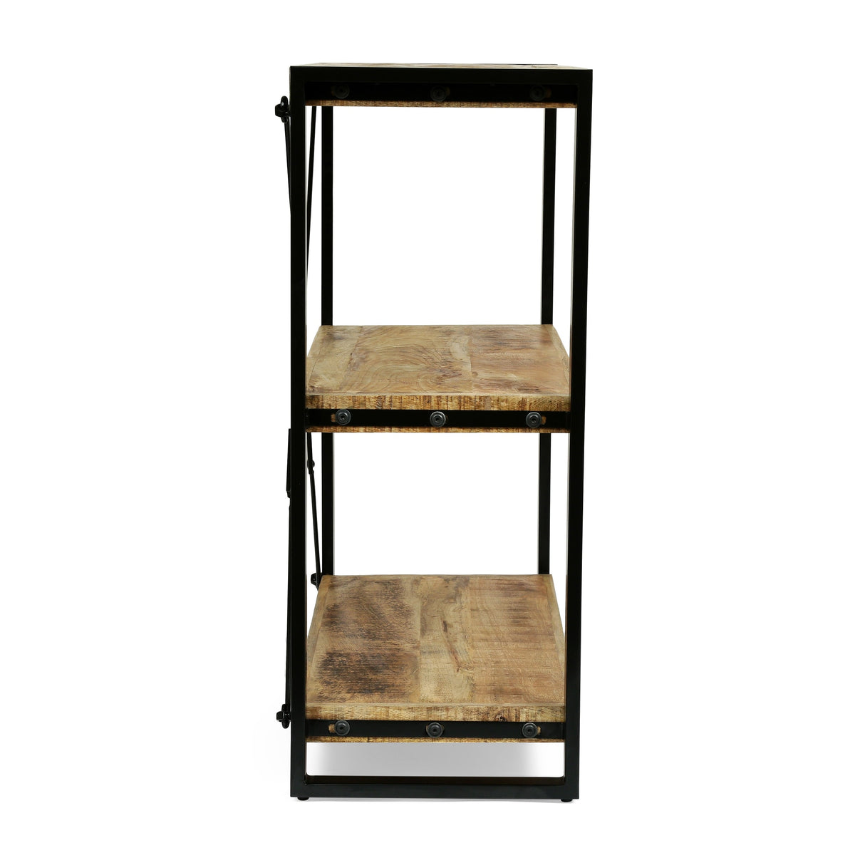 Brinkley Indoor Mango Wood Handcrafted 3 Shelf Shelving Unit by Christopher Knight Home