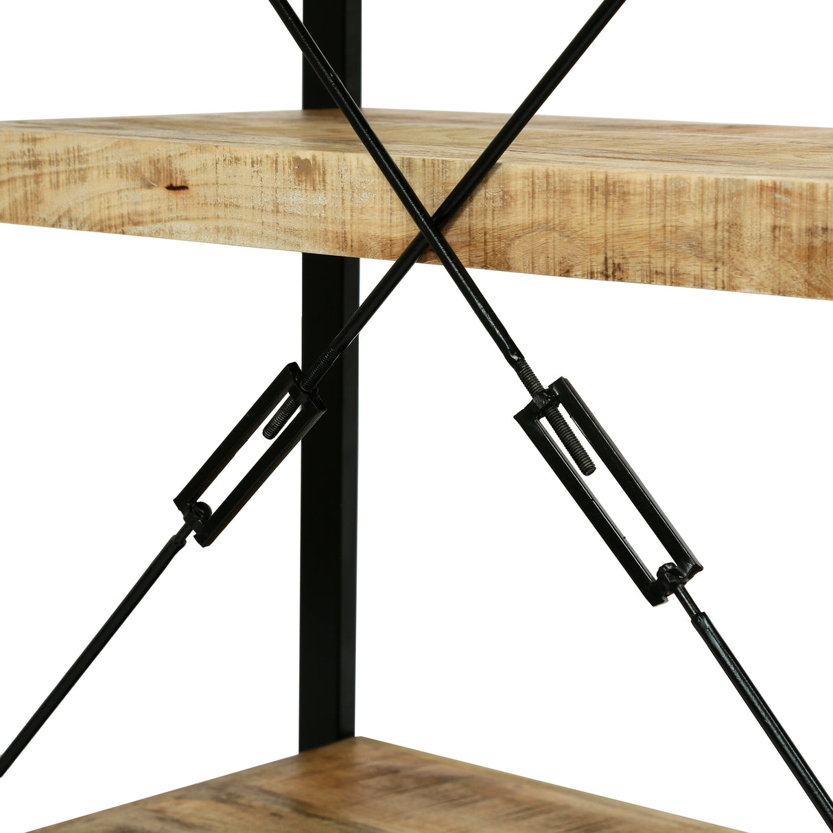 Brinkley Indoor Mango Wood Handcrafted 3 Shelf Shelving Unit by Christopher Knight Home