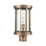 Elk Home Brison Vintage Brass With Seedy Glass 1 Light Post Light