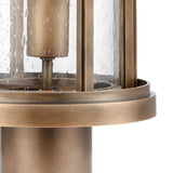 Elk Home Brison Vintage Brass With Seedy Glass 1 Light Post Light