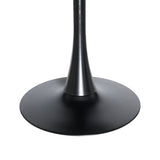 Bristol 36" Round Dining Table for 4 with MDF Top and Sleek Black Iron Base for Kitchen & Dining Room