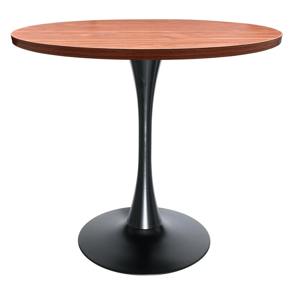 Bristol 36" Round Dining Table for 4 with MDF Top and Sleek Black Iron Base for Kitchen & Dining Room