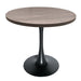 Bristol 36" Round Dining Table for 4 with MDF Top and Sleek Black Iron Base for Kitchen & Dining Room