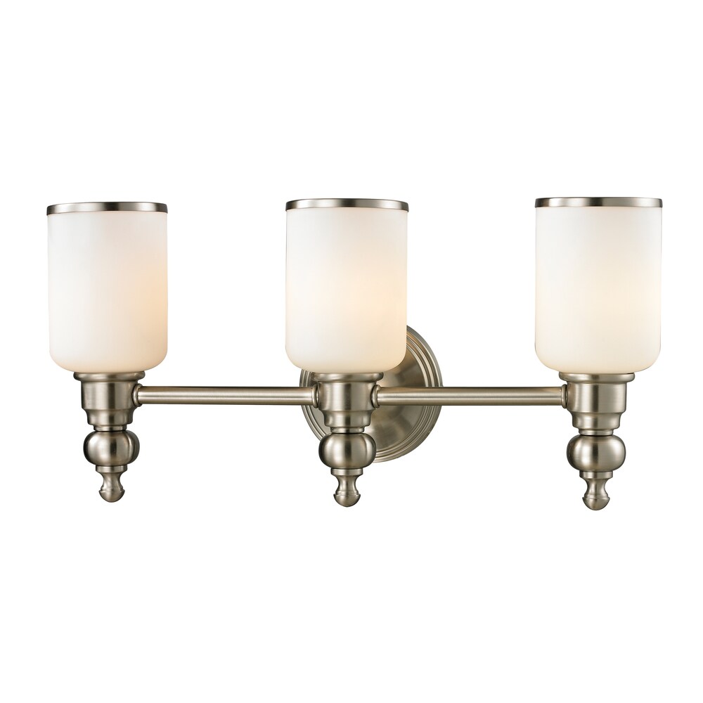 Bristol Collection 3-light bath in Brushed Nickel